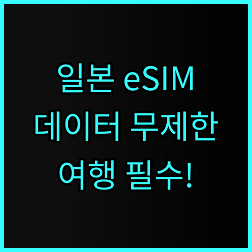 링심 eSIM 일본 여행 데이터 무제한 추천