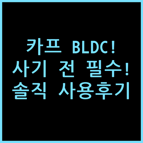 카프 BLDC 무선 접이식 손선풍기 16cm 실제 사용후기 총정리